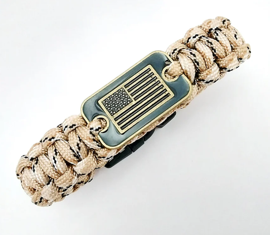 Coeburn Paracord Survival Bracelet – Camo + USA Edition