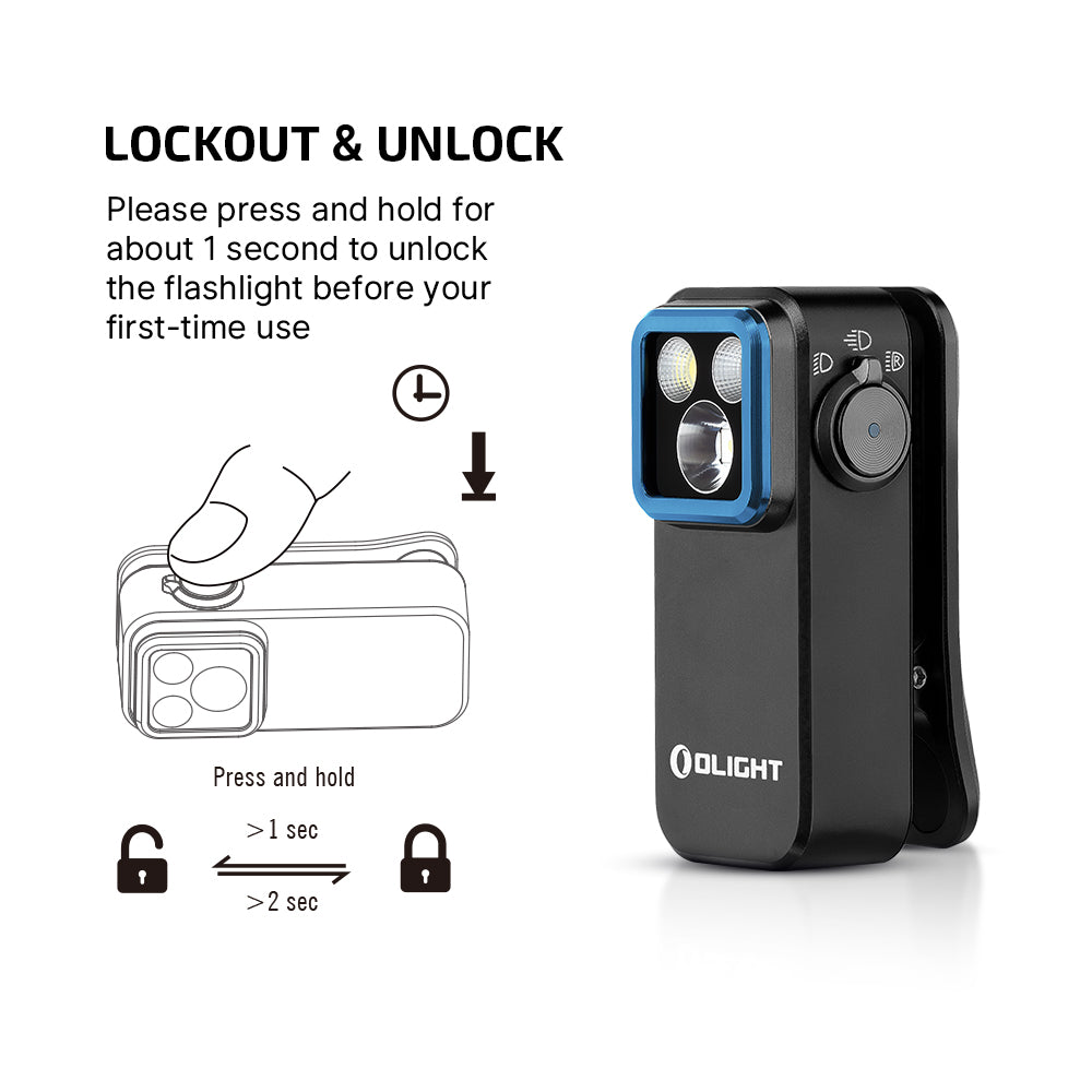 Olight Oclip Pro – Triple-Beam Clip-On - 500 Lumen / 120m
