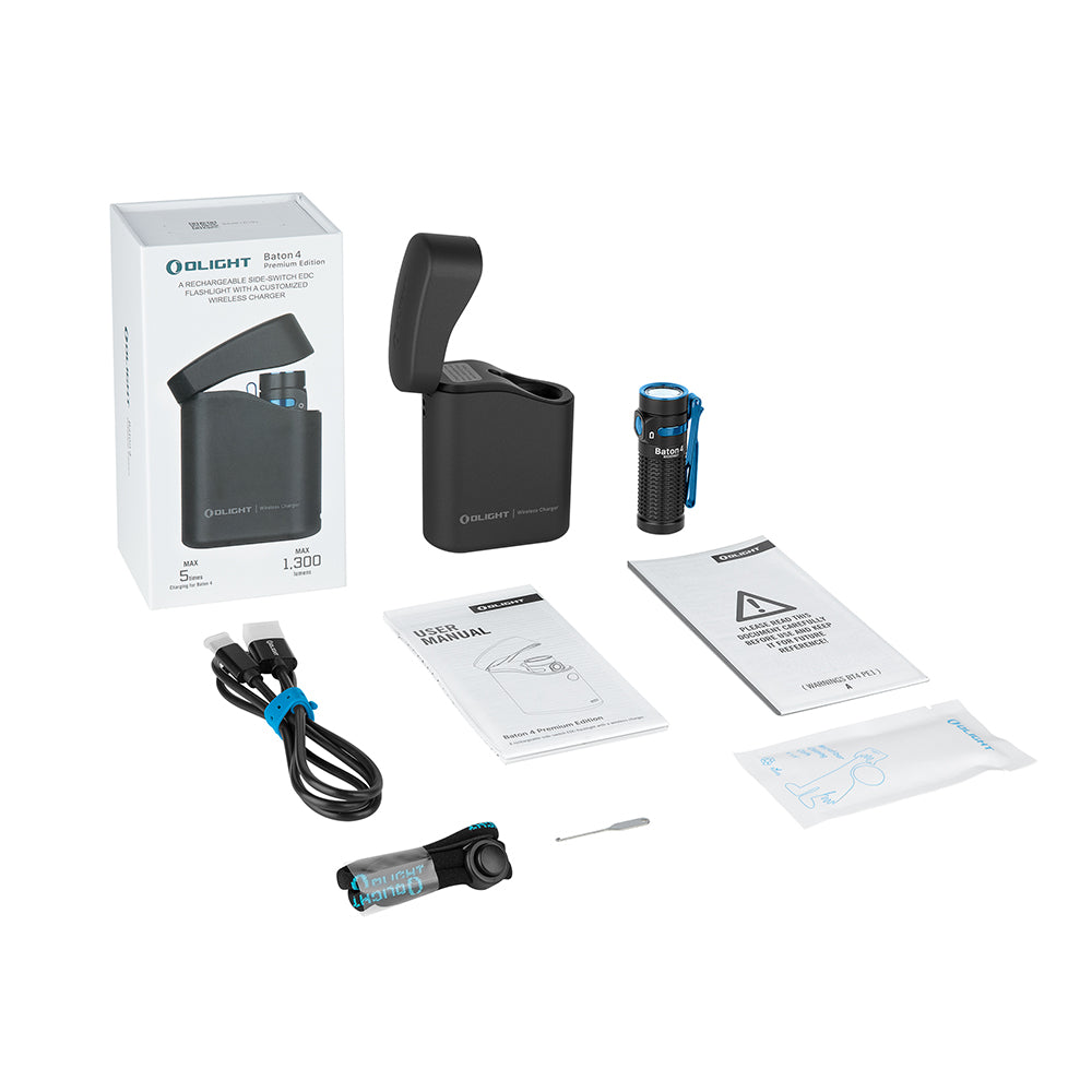 Olight Baton 4 – Compact Power EDC w/Charging Case - 1300 Lumen / 170m