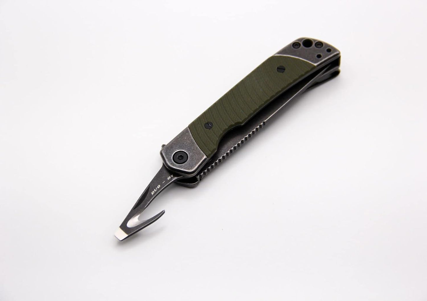 REVO Knives Duo – Drop Point w/ Aux Cutter (Green)