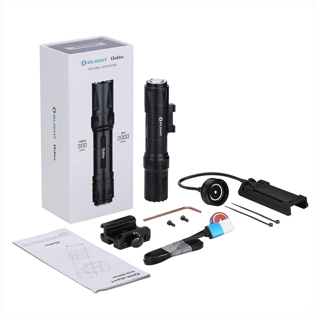 OLIGHT Odin – Tactical Weapon Mounted Light (2000 Lumens/300 Meter Throw)