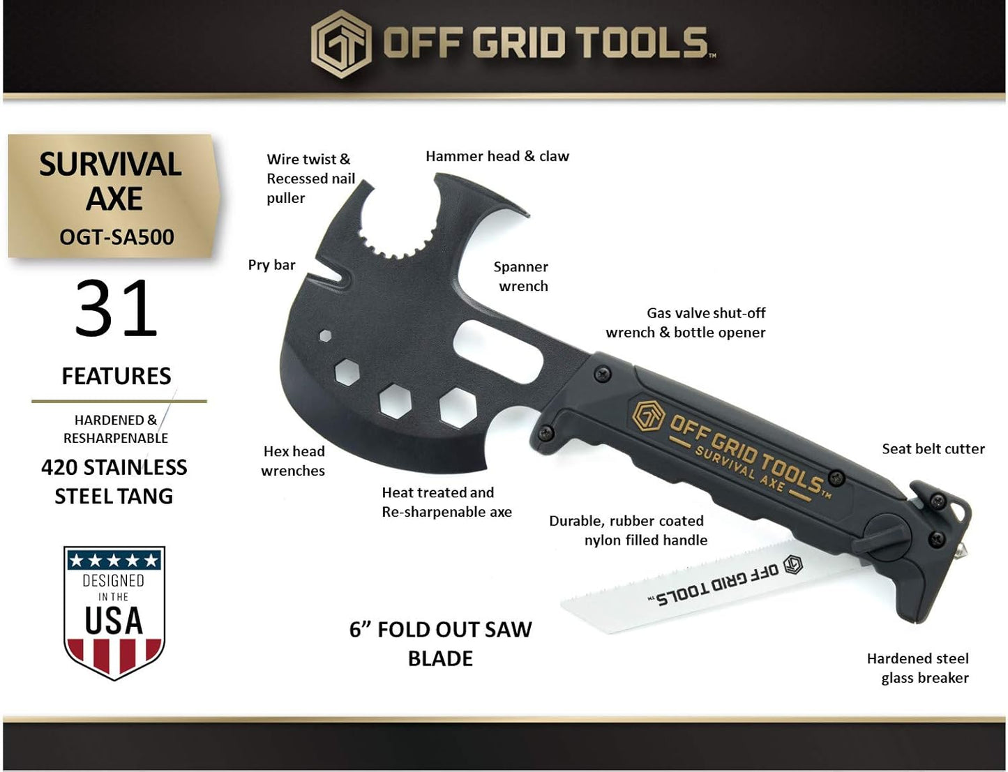 Survival Axe – Blackout Edition