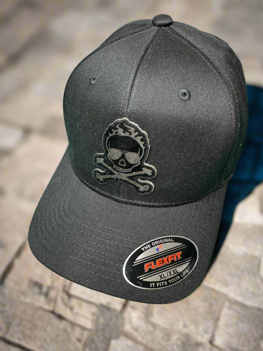Flaming Skull Trucker Hat - XL/XXL Size