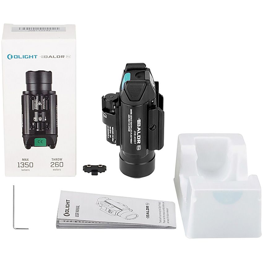 Olight Baldr Pro – Weapon Light with Green Laser (1350 Lumen/260 Meters)
