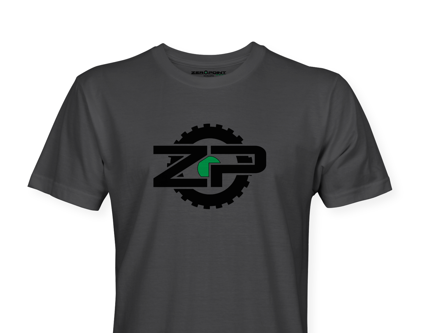 ZP Gear Logo Tee – Whiteout with Green Accents