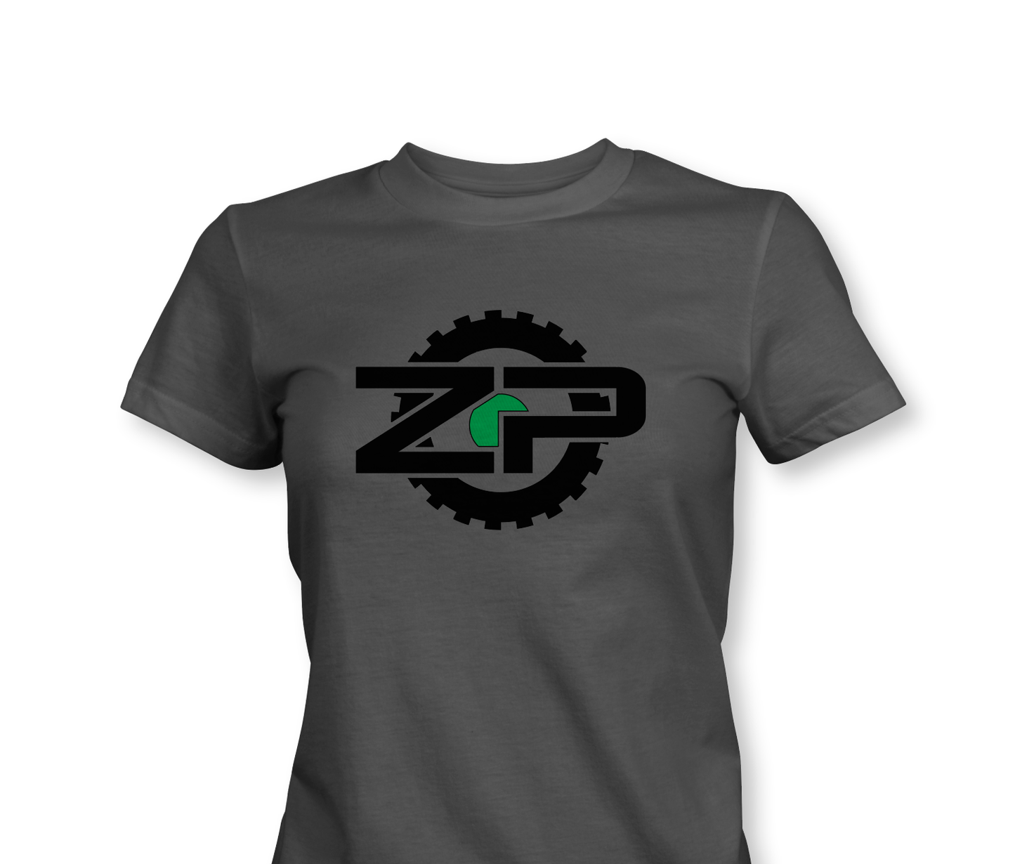 ZP Gear Logo Tee – Whiteout with Green Accents