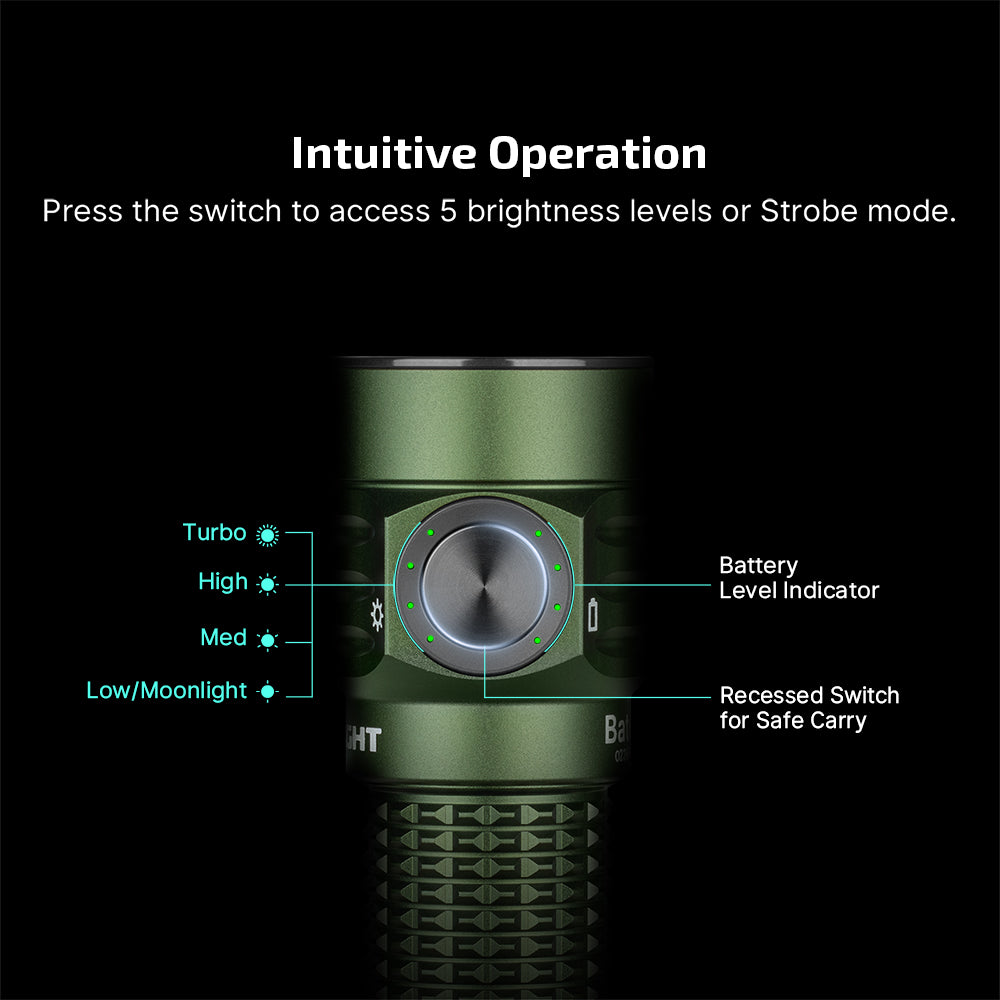 Olight Baton Turbo – Long-Range EDC - 1000 Lumen / 510m