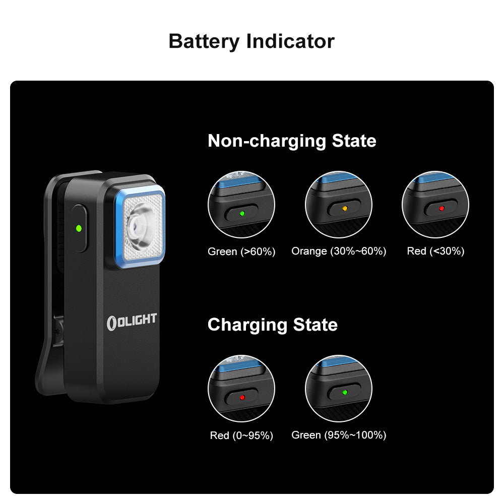 Olight Oclip – Versatile Clip-On EDC - 300 Lumen / 70m