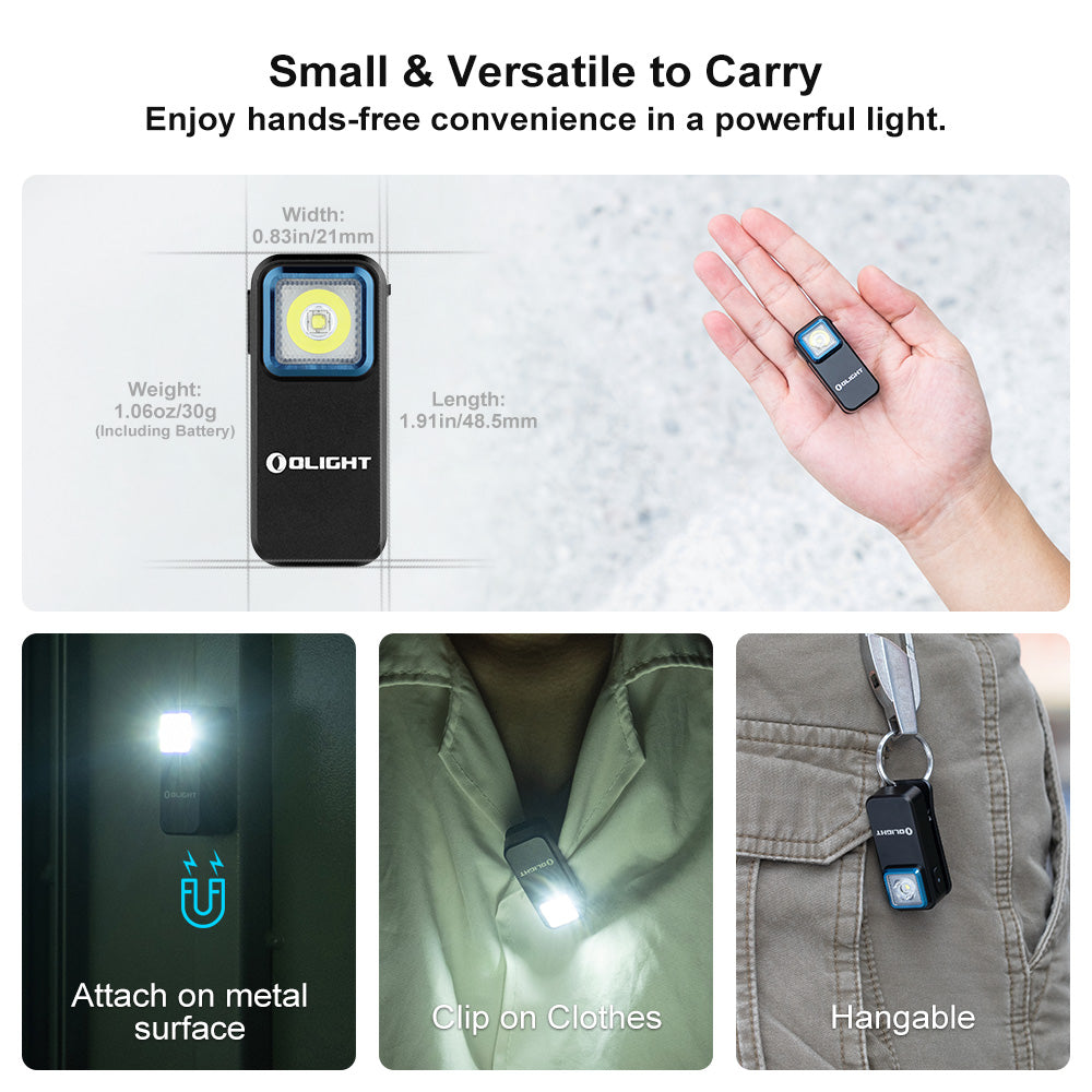 Olight Oclip – Versatile Clip-On EDC - 300 Lumen / 70m