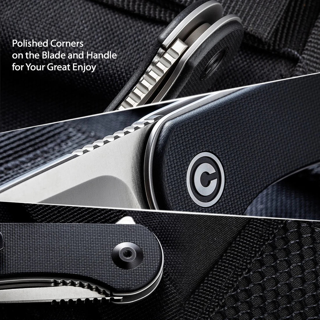 CIVIVI Elementum C907A – D2 Steel Blade with Black G10 Handle