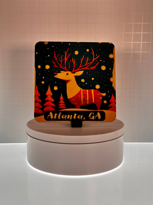 Atlanta GA Snowy Reindeer Coaster