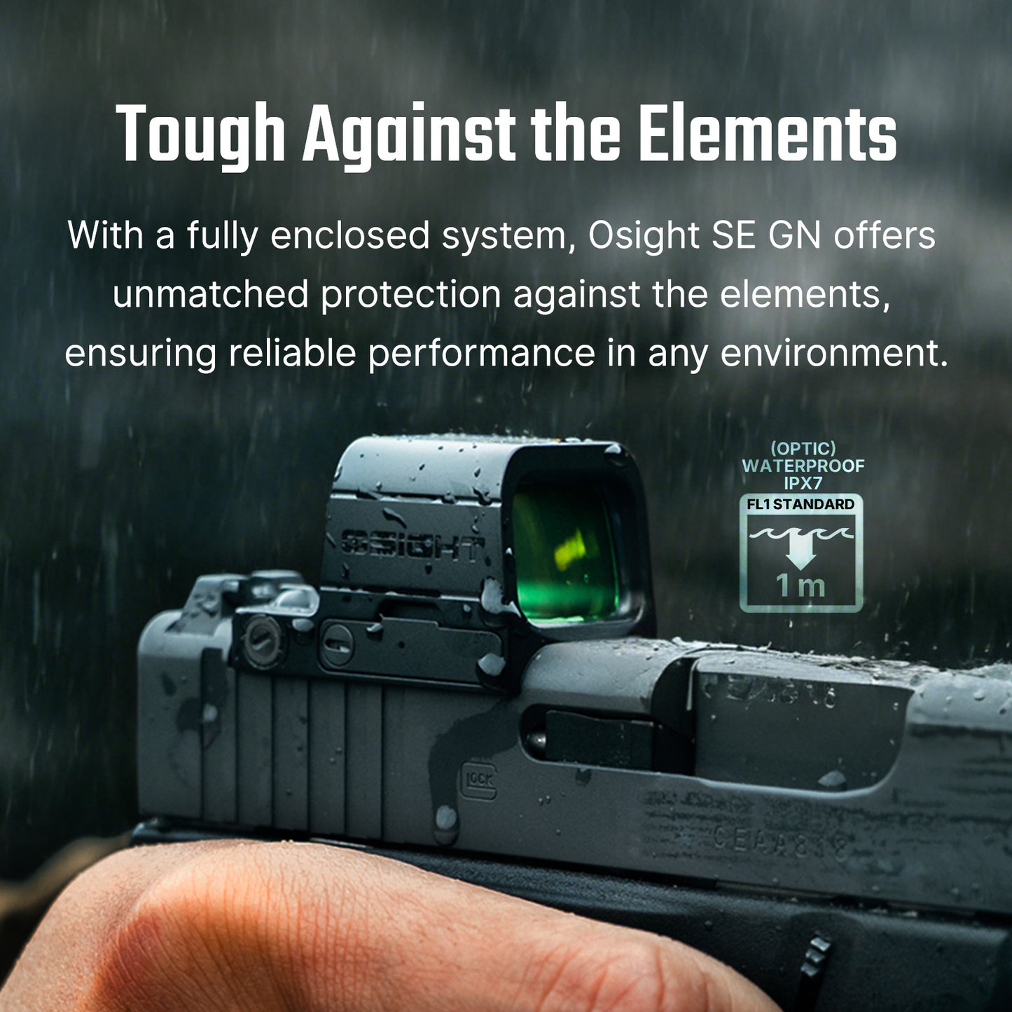 Olight Osight SE GN (Multi Reticle) – Enclosed Green Dot Sight (2 MOA Dot + 32 MOA Circle)