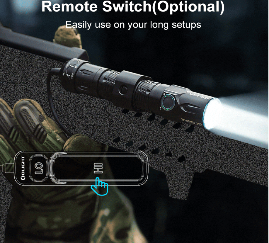 OLIGHT Warrior 3S – Tactical Dual-Switch Flashlight - 2300 Lumen / 984m