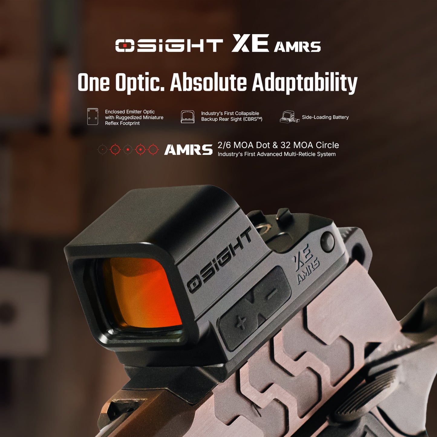 Olight Osight XE – AMRS Enclosed Red Dot Sight (RMR Footprint)