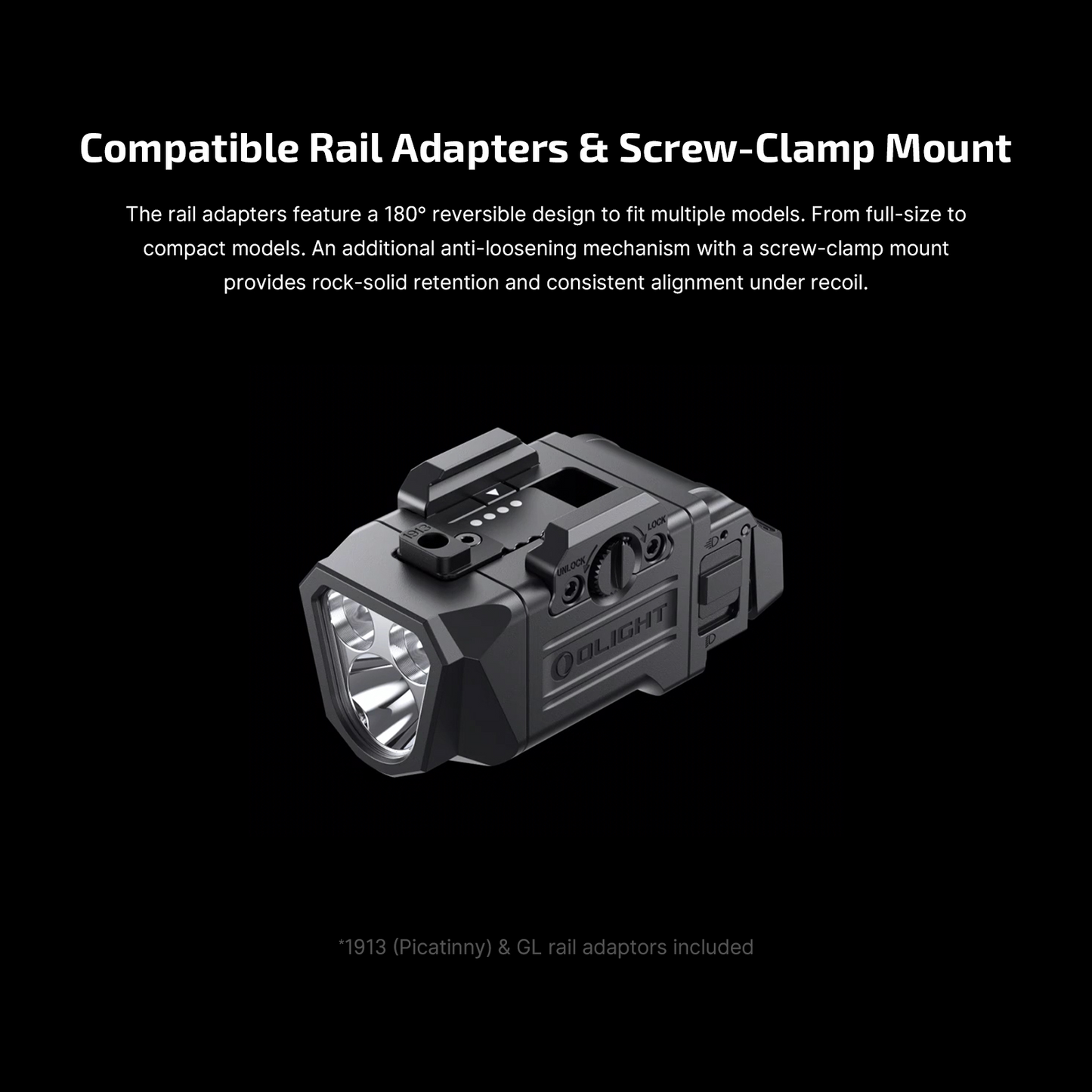 Olight PL-X Dual-Beam Rail Weapon Light - 1,200 Lumen / 300 Meters