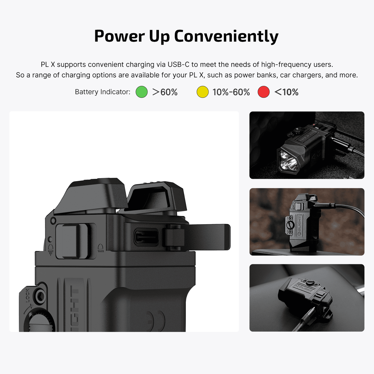 Olight PL-X Dual-Beam Rail Weapon Light - 1,200 Lumen / 300 Meters
