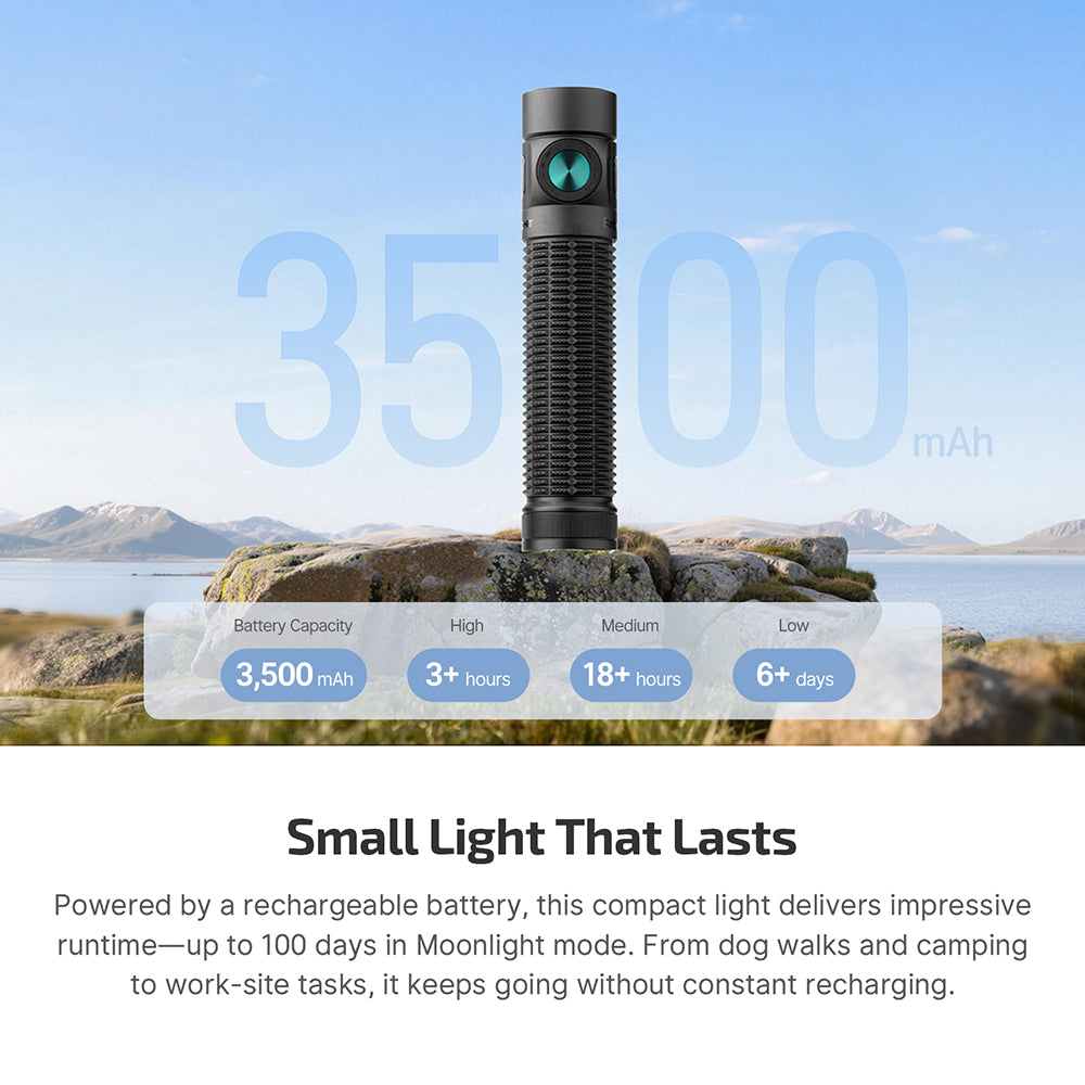 Olight Baton 4 Pro – Compact High-Lumen EDC Flashlight - 1600 Lumen / 200m