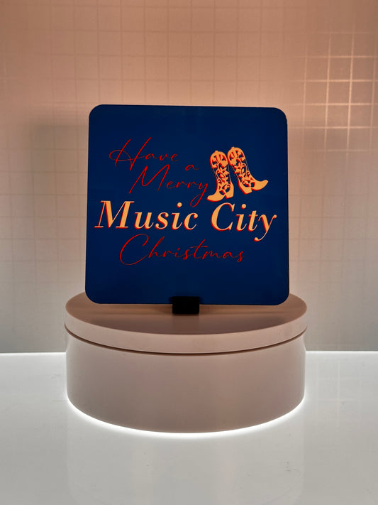 Nashville Have a Merry Music City Coaster