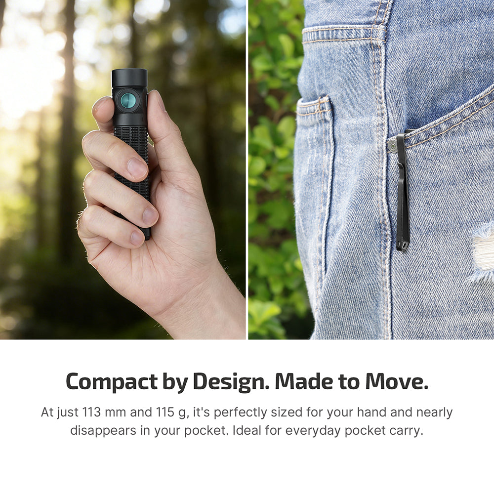 Olight Baton 4 Pro – Compact High-Lumen EDC Flashlight - 1600 Lumen / 200m