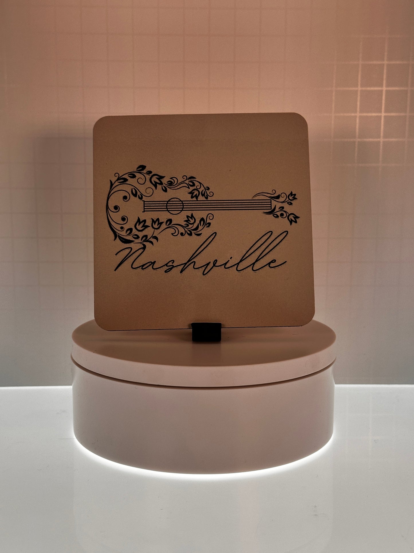 Nashville Flower Guitar Coaster