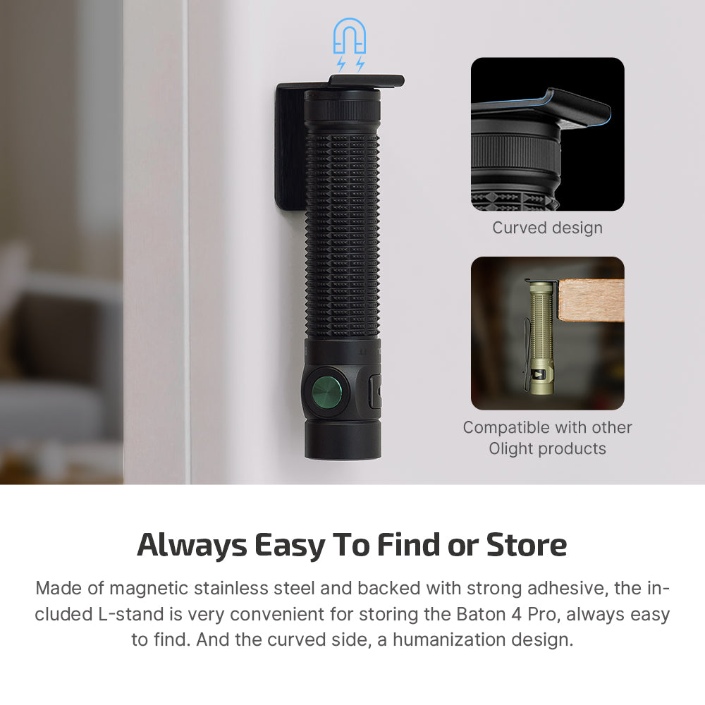 Olight Baton 4 Pro – Compact High-Lumen EDC Flashlight - 1600 Lumen / 200m