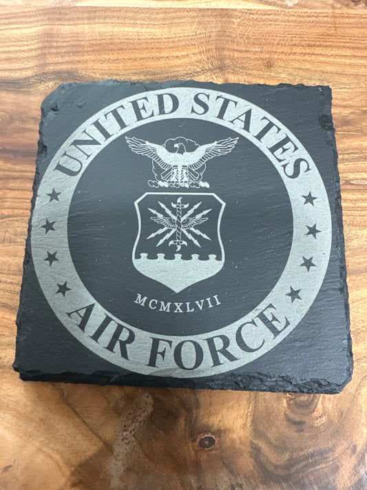 US Armed Forces Slate Coaster – Individual Military Branch Tribute