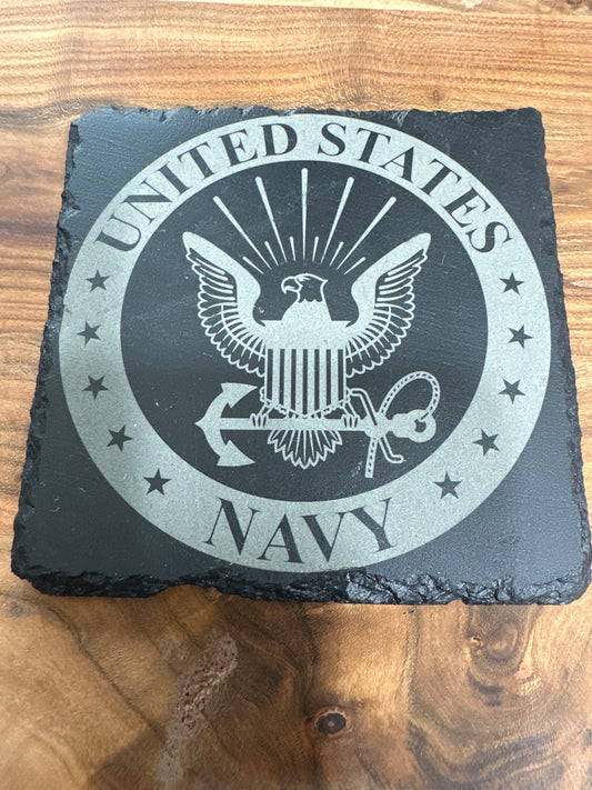 US Armed Forces Slate Coaster – Individual Military Branch Tribute