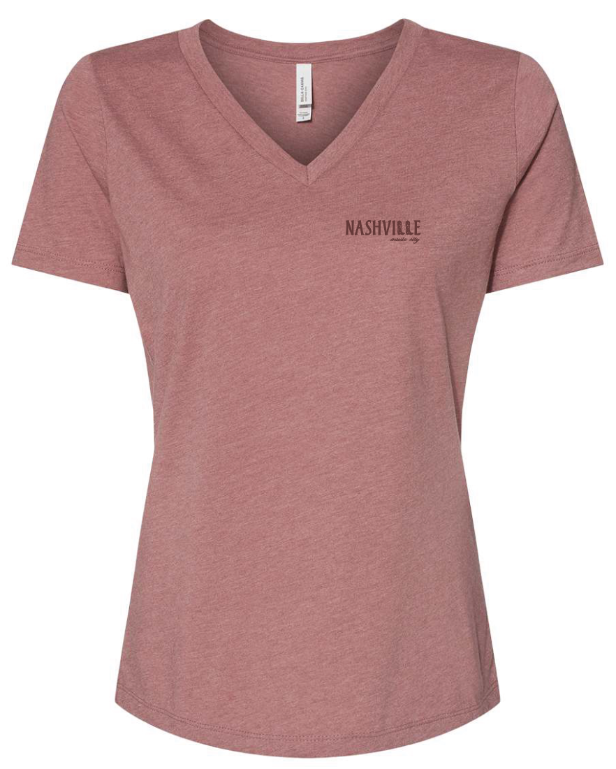 Nashville Style - Ladies V-Neck CVC Tee