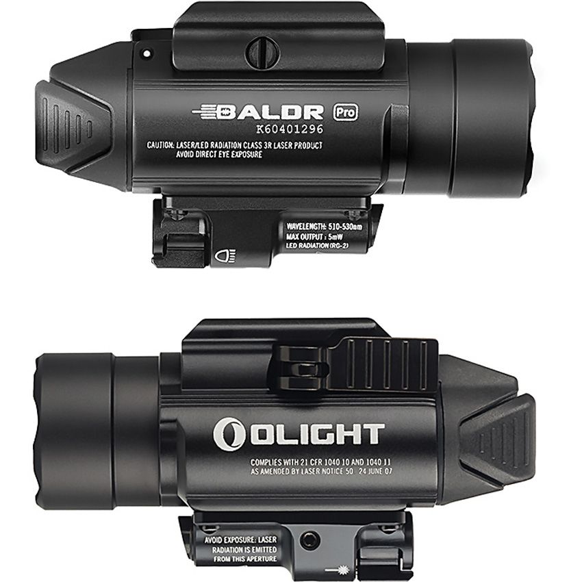 Olight Baldr Pro – Weapon Light with Green Laser (1350 Lumen/260 Meters)