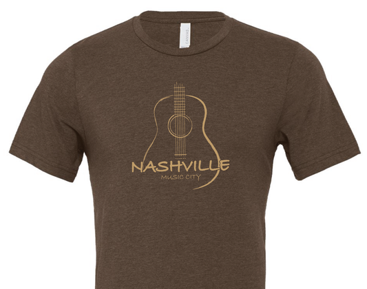 Nashville Partial Guitar - Unisex CVC Tee