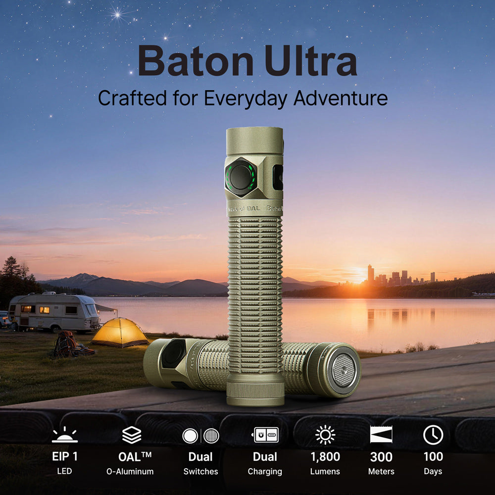 Olight Baton 4 Ultra – Compact High-Lumen EDC Flashlight - 1600 Lumen / 200m