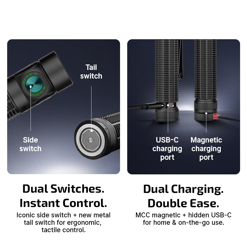 Olight Baton 4 Pro – Compact High-Lumen EDC Flashlight - 1600 Lumen / 200m