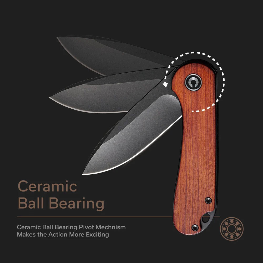 CIVIVI Elementum C907U – Cuibourtia Wood / Black Stonewashed D2