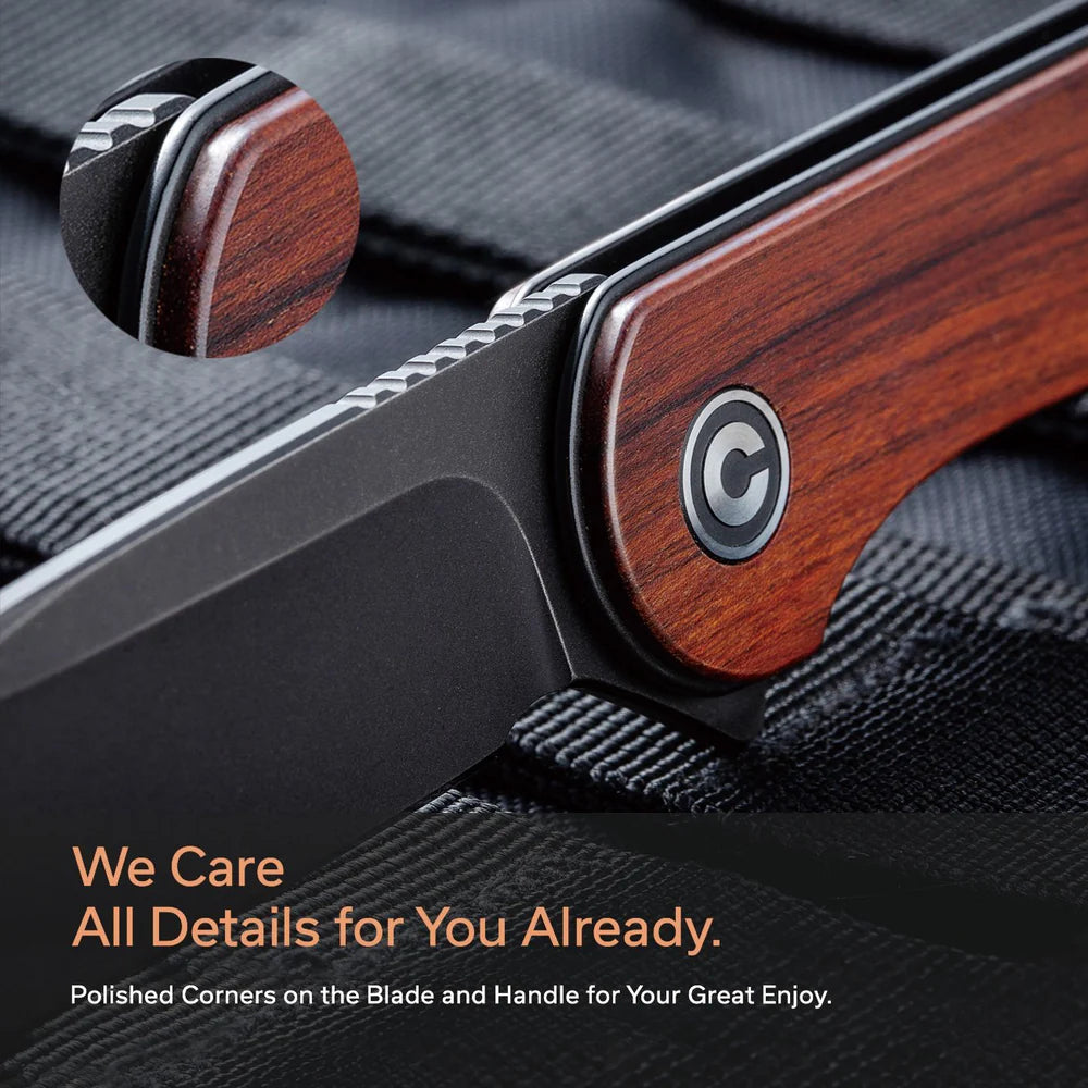 CIVIVI Elementum C907U – Cuibourtia Wood / Black Stonewashed D2