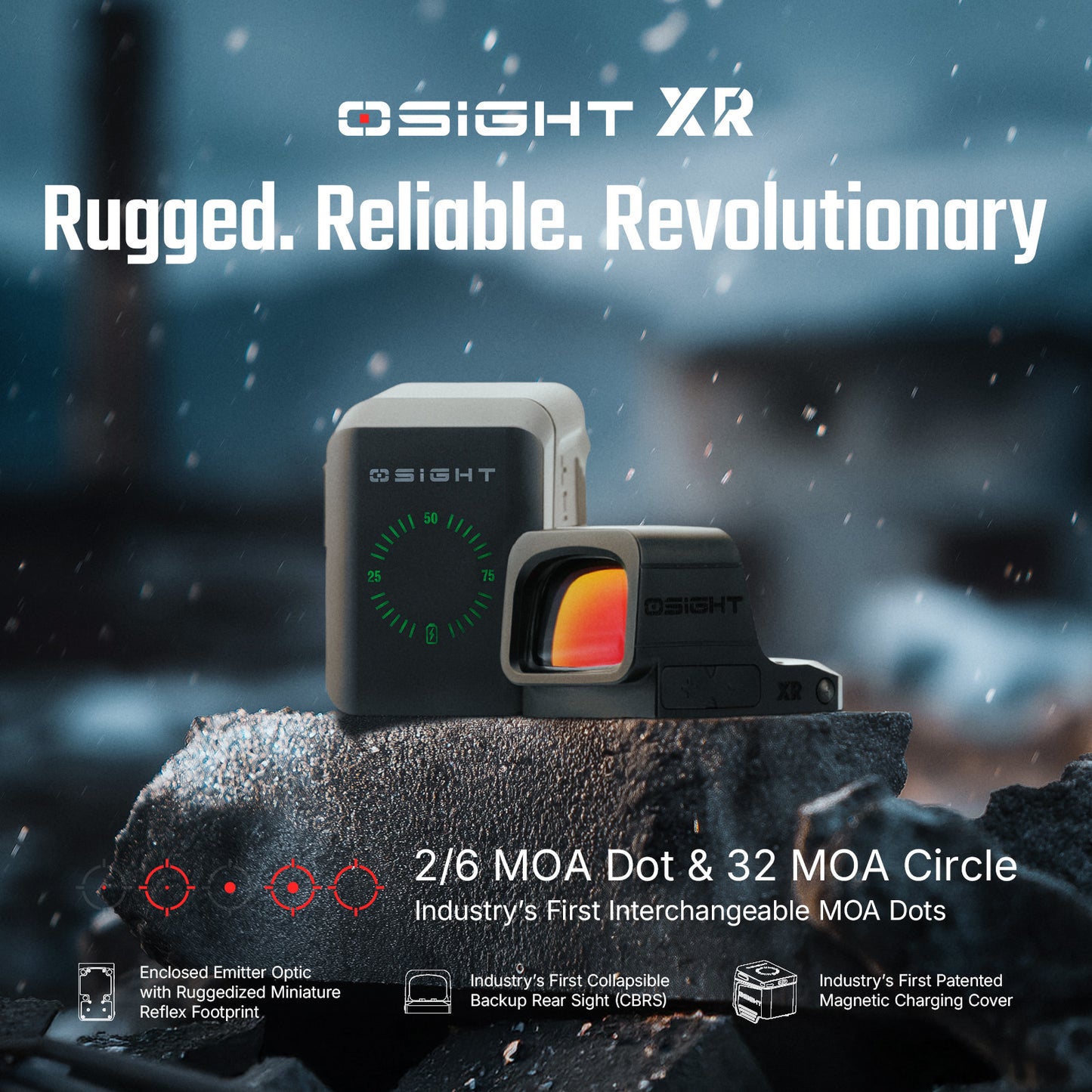 OLIGHT Osight XR – Enclosed Red Dot Sight (RMR Footprint)