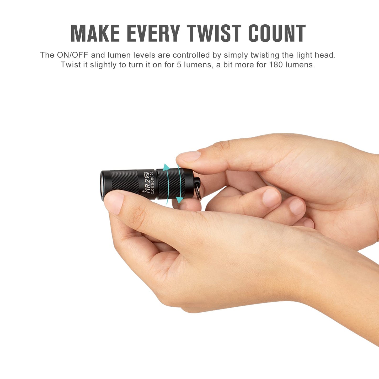 OLIGHT i1R 2 Pro Keychain Flashlight (180L/48m)