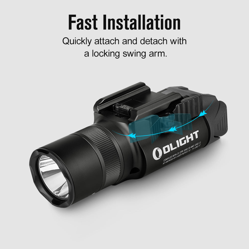Baldr Pro R – Rechargeable Weapon Light with Green Laser
