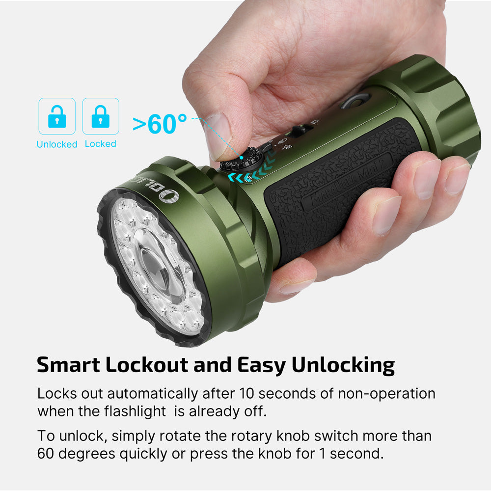 Olight Marauder Mini 2 – Compact Powerhouse Flashlight - 10000 Lumen / 750m