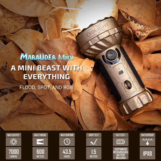 Olight Marauder Mini Powerful LED Flashlight With RGB - 7000 Lumen / 600m