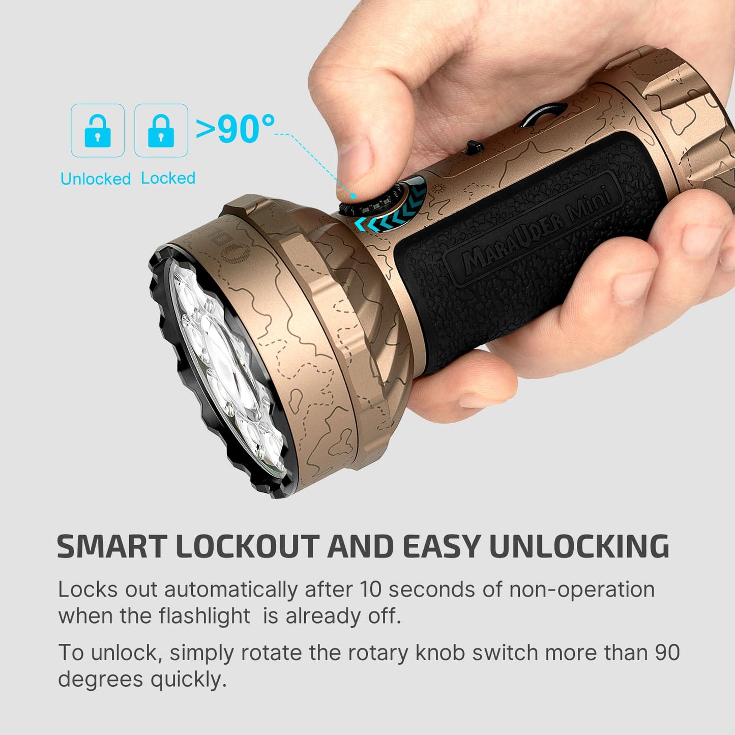 Olight Marauder Mini Powerful LED Flashlight With RGB - 7000 Lumen / 600m