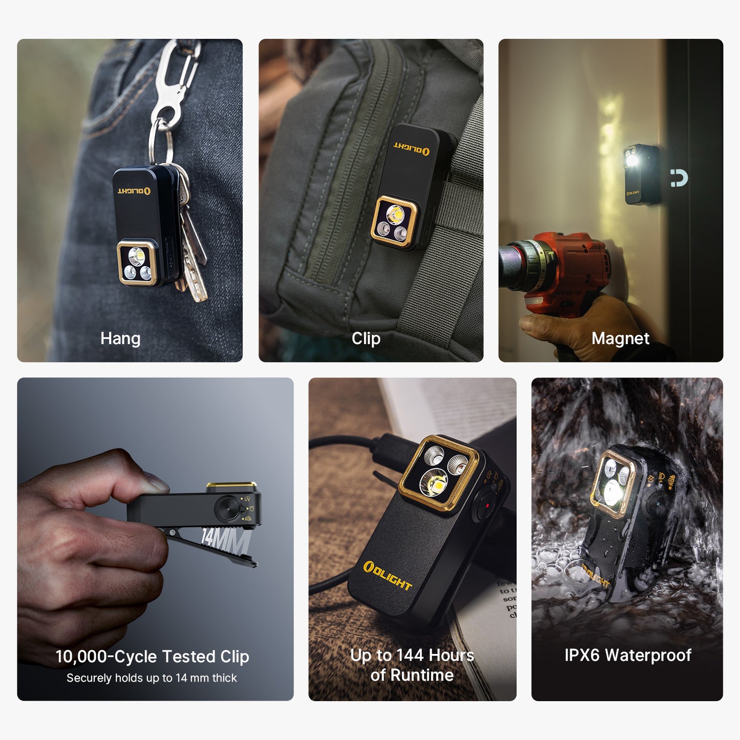 Olight Oclip Pro S – Clip-On EDC Light (Flood, Spot & Red) 600 Lumen / 80m