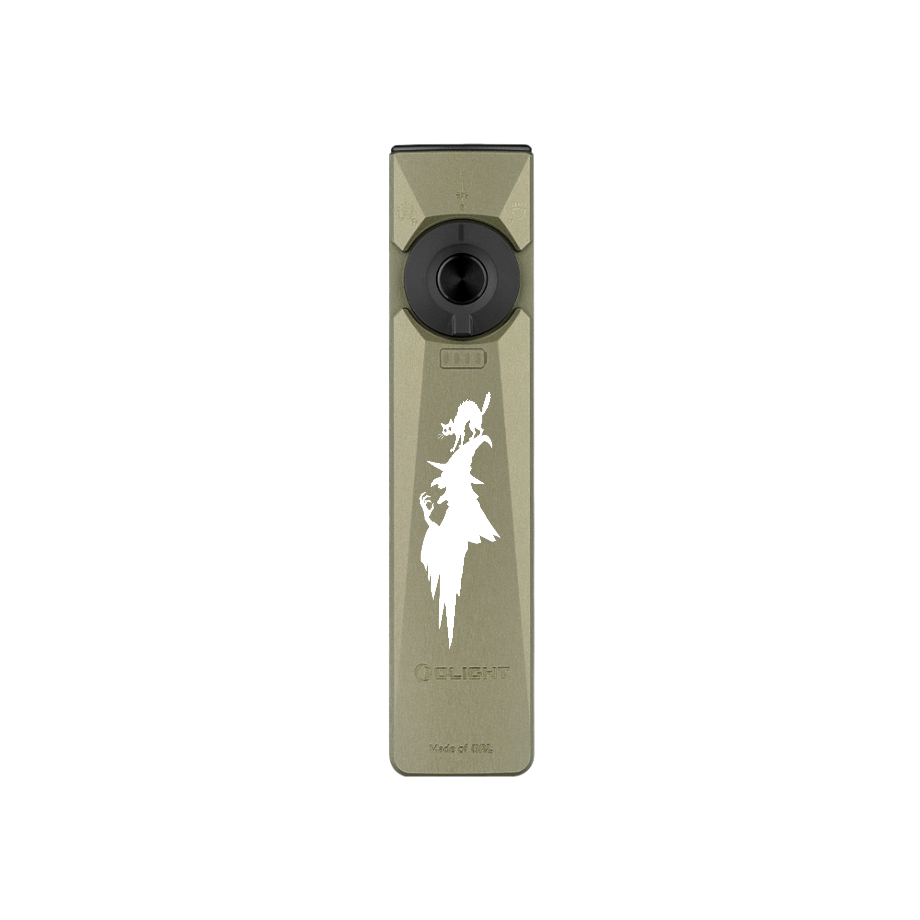 Olight Arkfeld Ultra Witch edition with engraved witch artwork