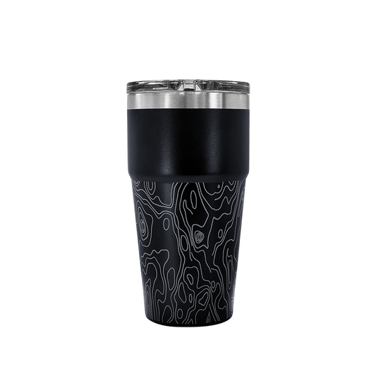 Olight Black Contour Lines 20oz Tumbler