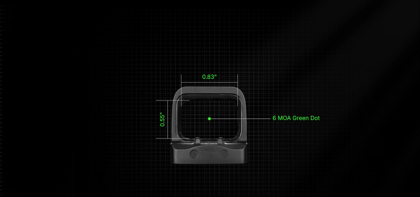 Olight OSIGHT SE – Enclosed 6 MOA Green Dot Sight with Replaceable Battery