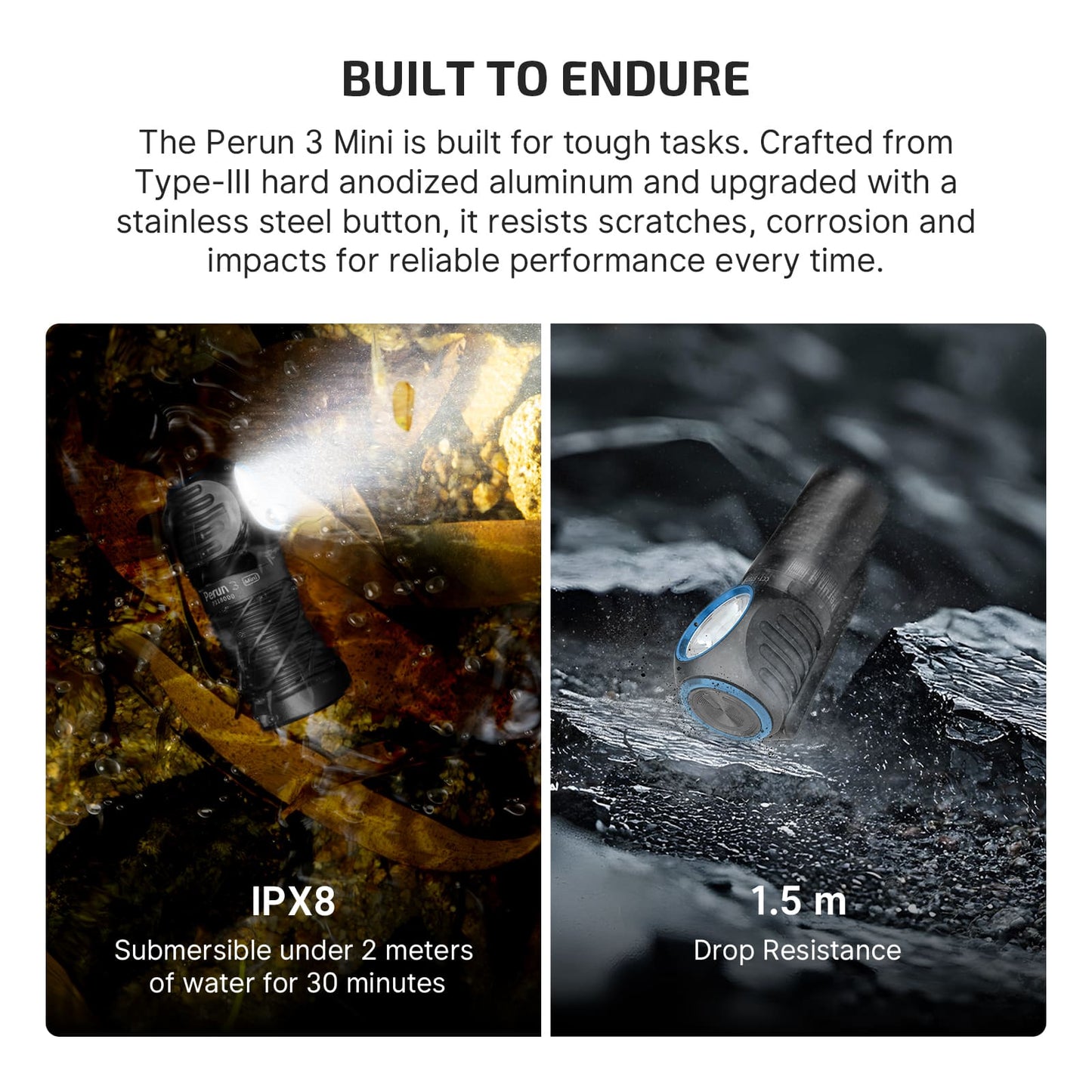 Perun 3 Mini HCRI – Compact EDC Headlamp & Flashlight (1250 Lumens)