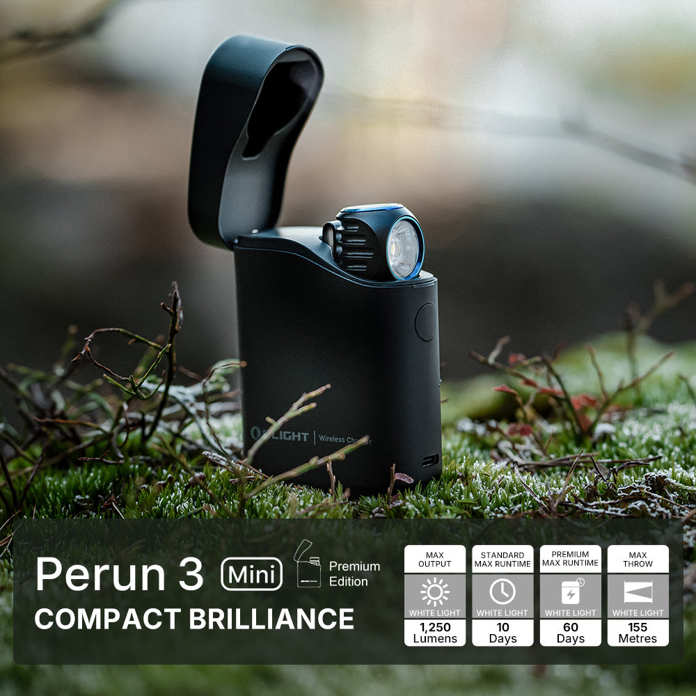 OLIGHT Perun 3 Mini Premium Edition – Compact Headlamp & EDC Flashlight (1250L/155M)
