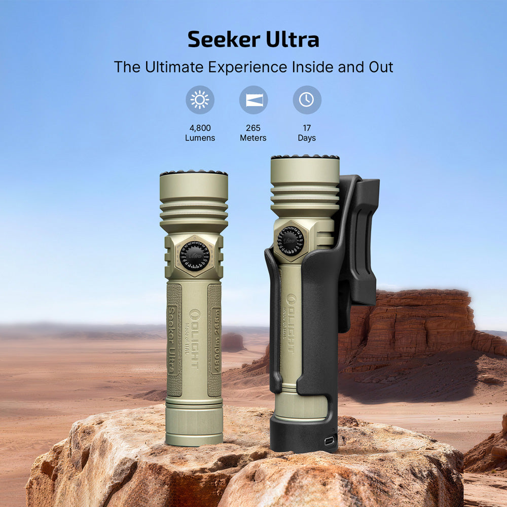 OLIGHT Seeker Ultra High Power Flashlight Olive Green - 4800 Lumen / 265 Meter