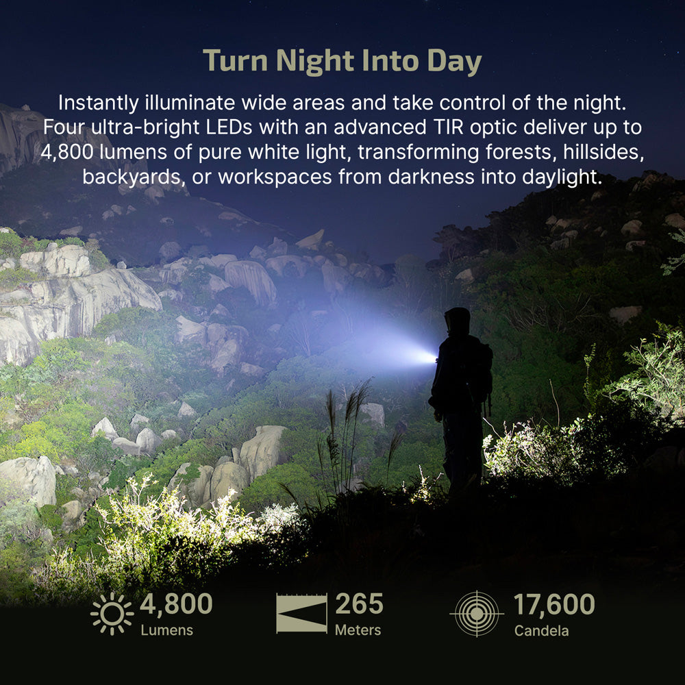 OLIGHT Seeker Ultra High Power Flashlight Olive Green - 4800 Lumen / 265 Meter