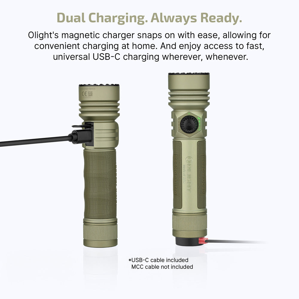 OLIGHT Seeker Ultra High Power Flashlight Olive Green - 4800 Lumen / 265 Meter