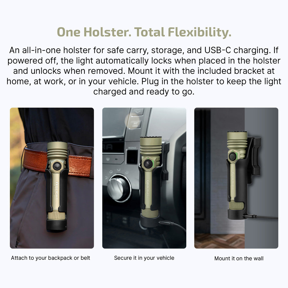 OLIGHT Seeker Ultra High Power Flashlight Olive Green - 4800 Lumen / 265 Meter